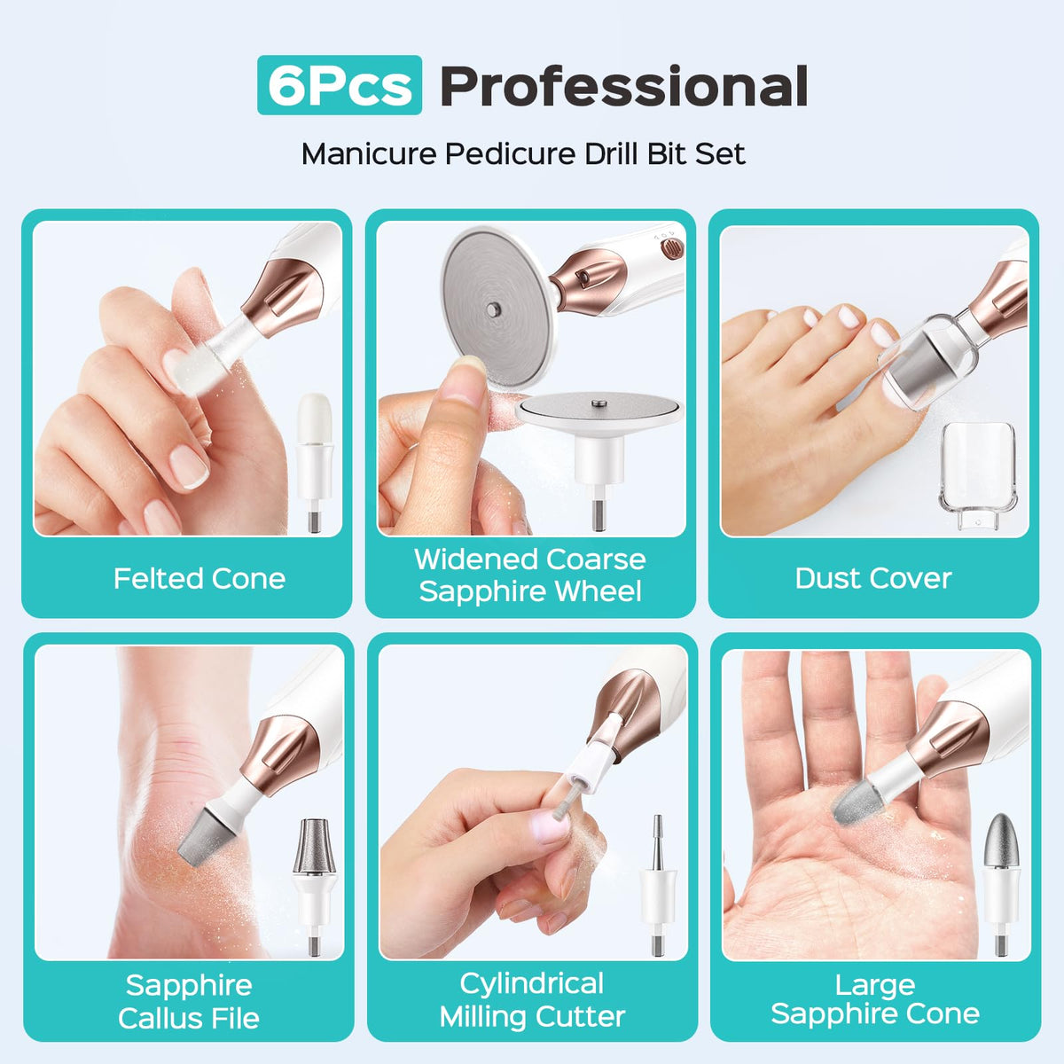COSLUS 5-in-1 Electric Manicure & Pedicure Nail Care Kit