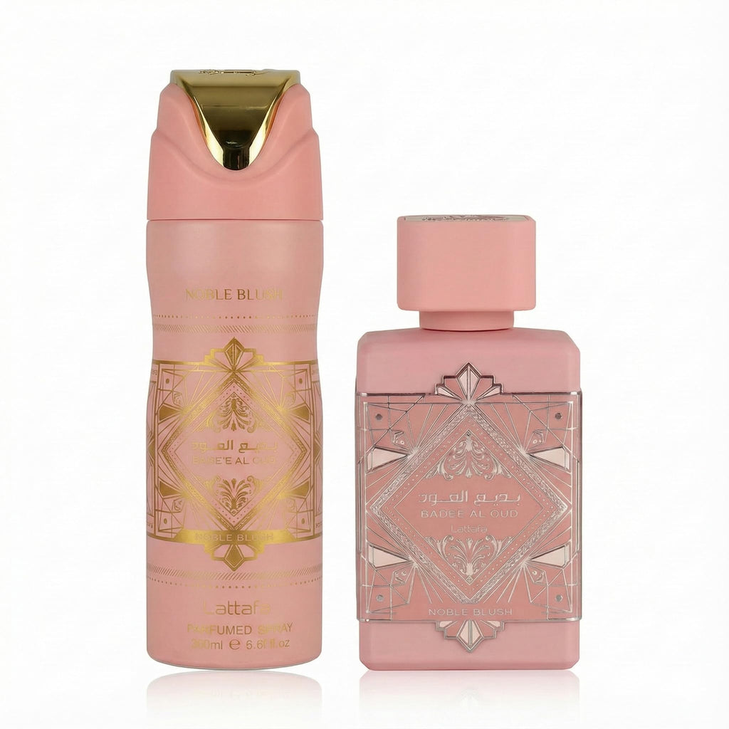 Lattafa Badee Al Oud Noble Blush 2-Piece Fragrance Gift Set
