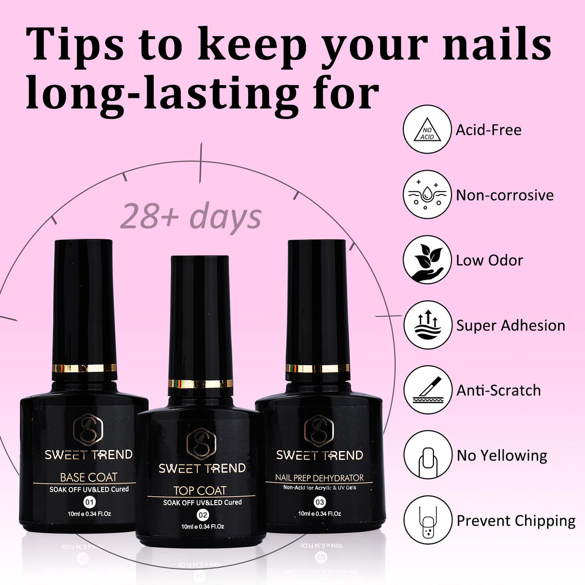 Sweet Trend Acrylic Nail Kit with Drill, Powders, Liquid and Nail Art Tools