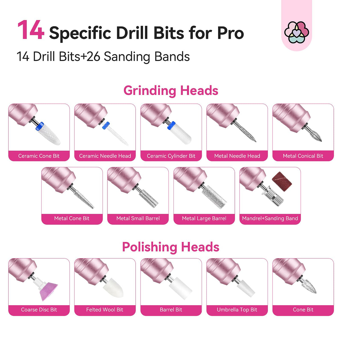 SAVILAND Professional 40000 RPM Portable Rechargeable Nail Drill Kit