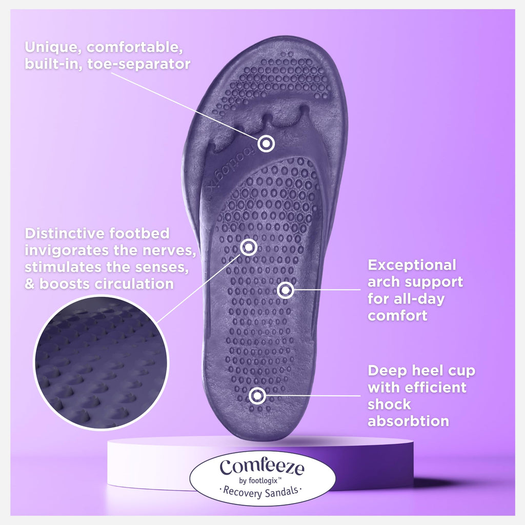 Comfeeze by Footlogix Women's Recovery Sandals with Toe Separator