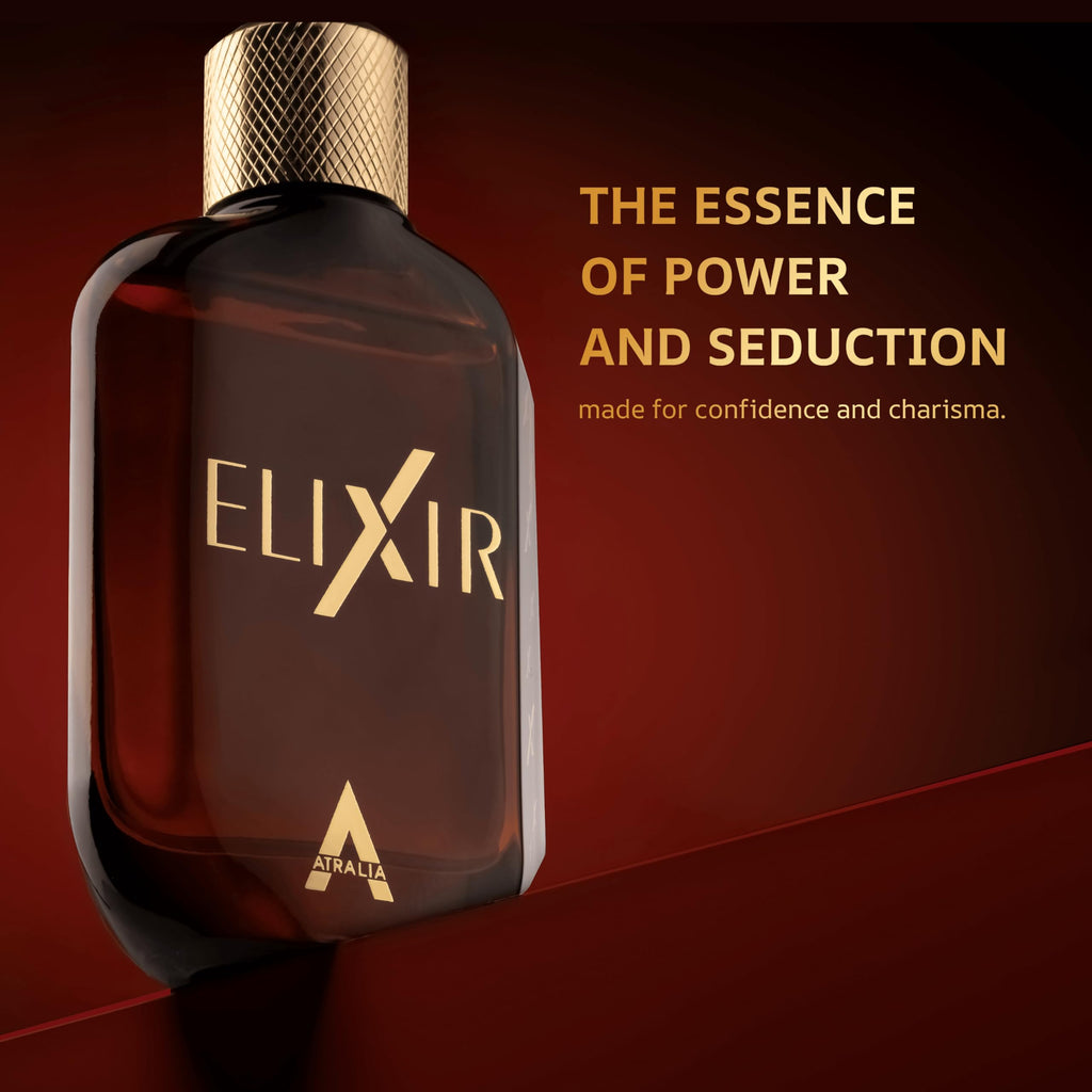 Atralia Elixir Eau de Parfum Fresh Amber Woody Fragrance for Men