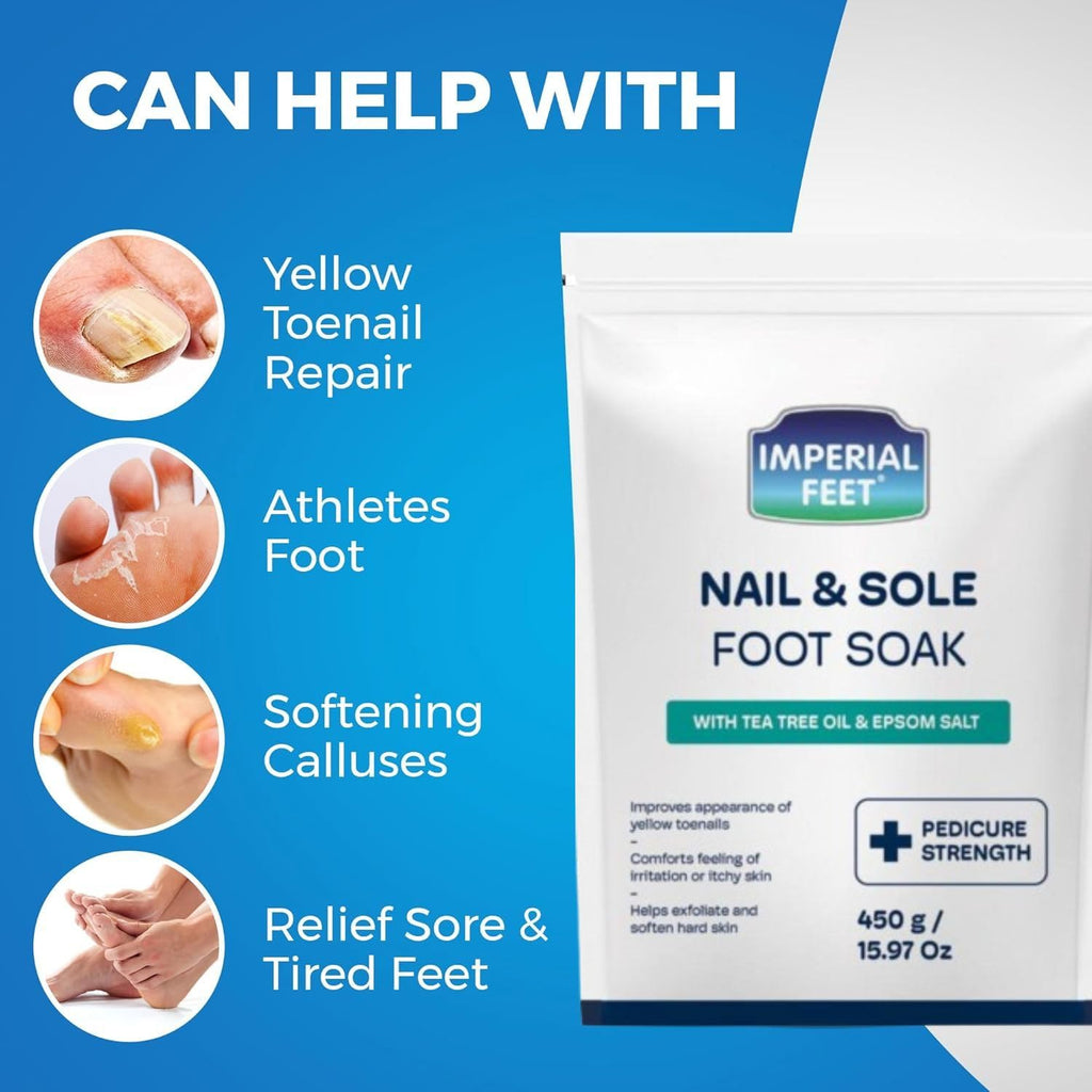 Imperial Feet Epsom Salt Foot Soak for Pedicure Foot Care