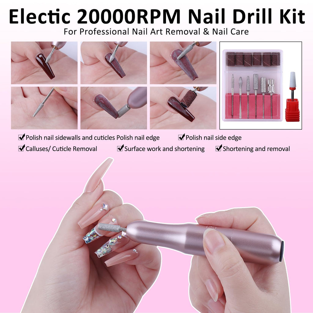 Acrylic Nail Kit for Beginners with Gel Polish, UV Lamp, Nail Drill and Full Tools