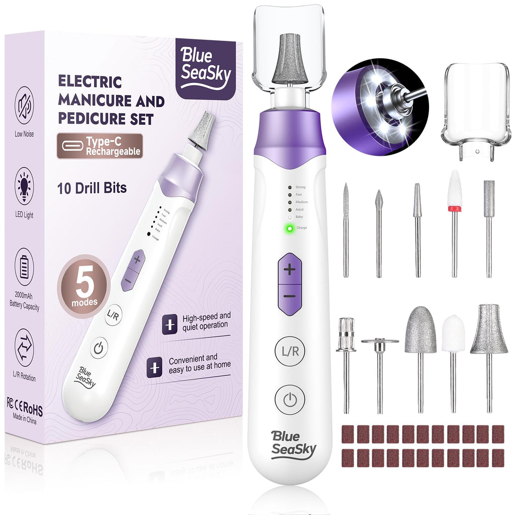 BlueSeaSky Cordless Electric Nail Drill Manicure and Pedicure Kit