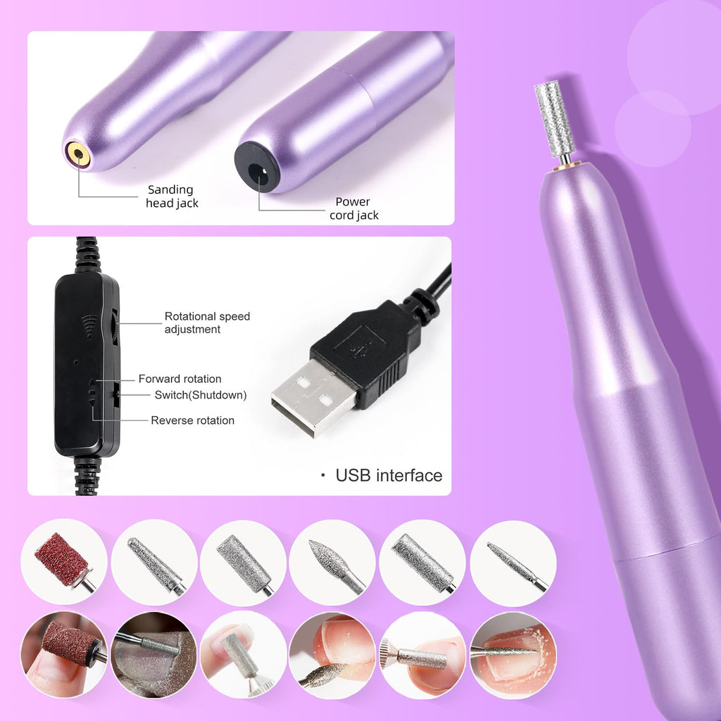 Major Dijit Acrylic Nail Kit with Drill, UV LED Lamp and Nail Art Tools