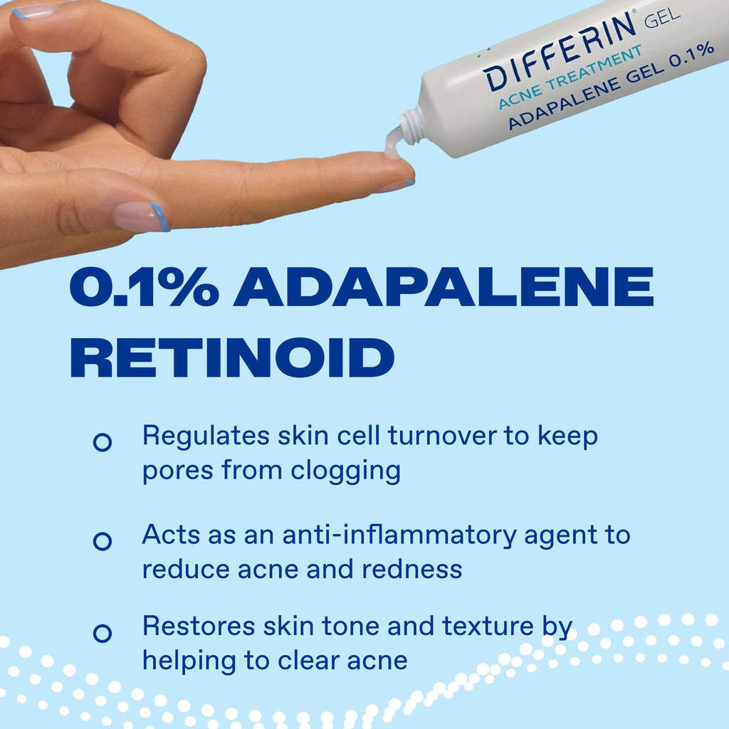 Differin Adapalene Acne Treatment Gel 0.1%, 45g Pump