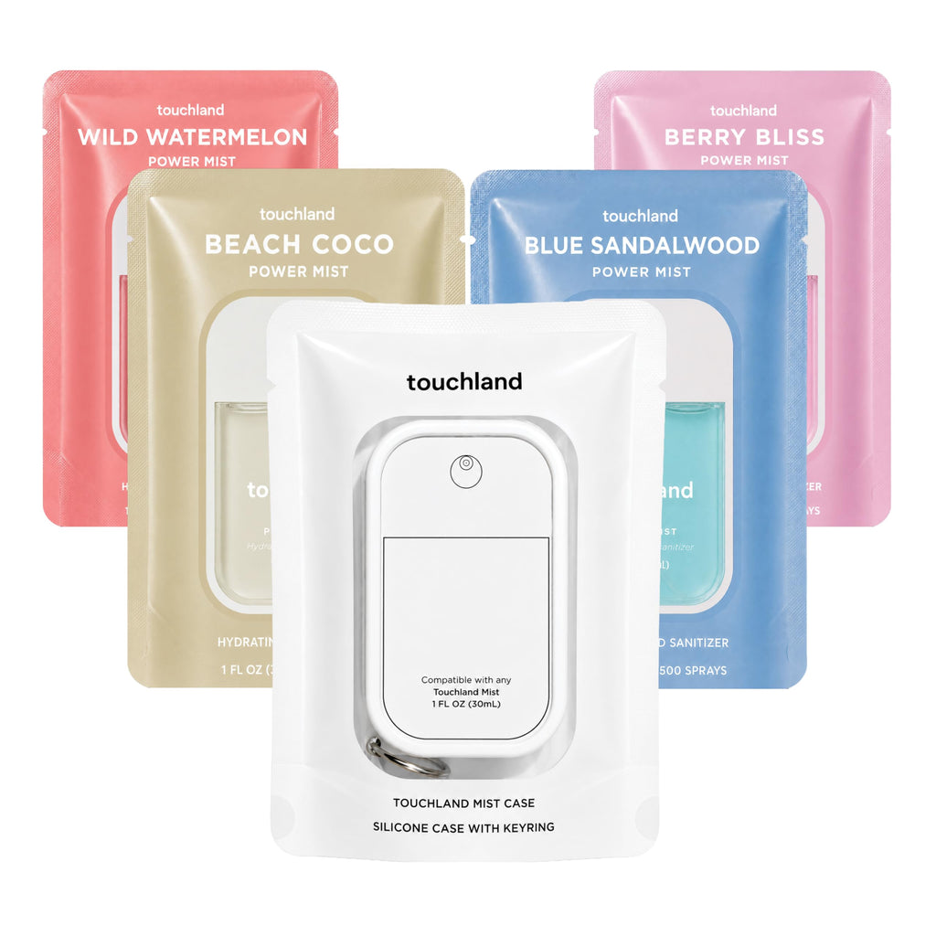 Touchland Dream 5 Hydrating Hand Sanitizer Spray & Case Gift Set