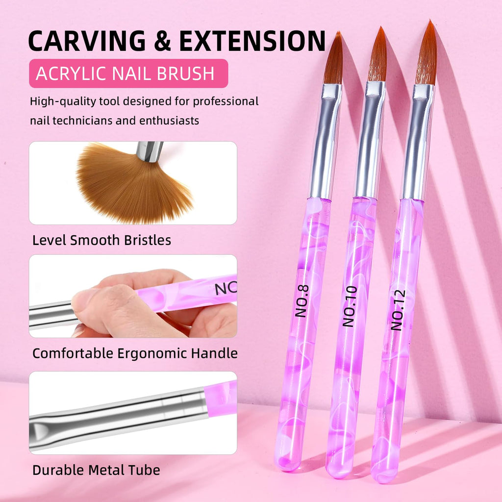 Acrylic Nail Kit with Drill and UV Light for Beginners