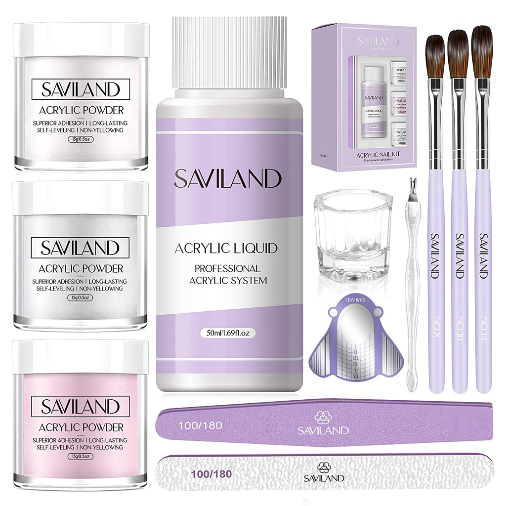 SAVILAND Acrylic Nail Kit for DIY Nail Styling