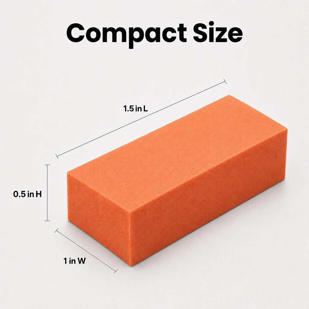 ForPro Orange Mini Buffing Nail Blocks, 100/180 Grit, 1000 Count