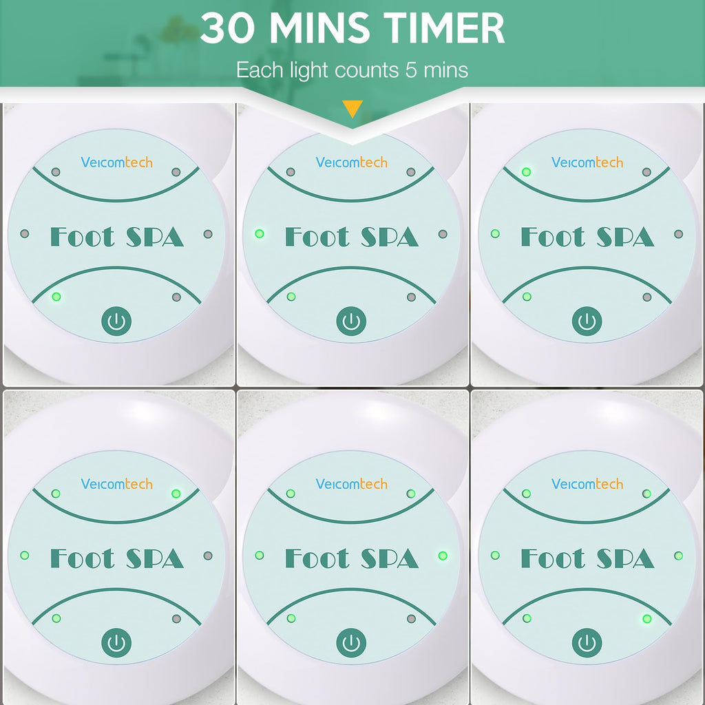 veicomtech Ionic Foot Detox Machine, Portable Foot Spa with 30-Minute Timer