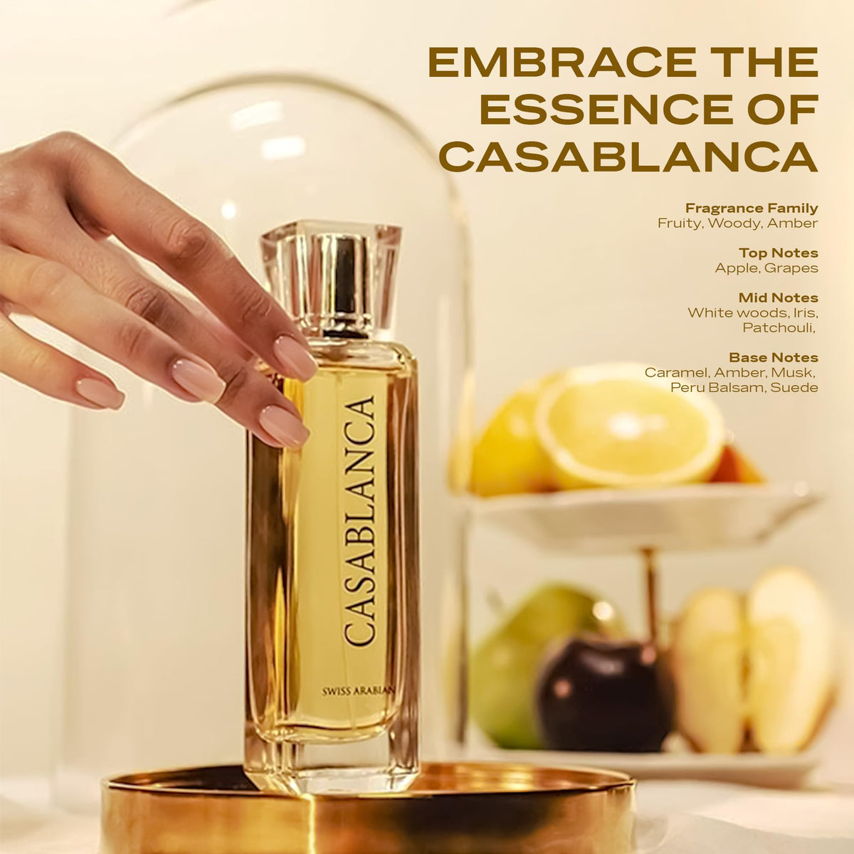 Swiss Arabian Casablanca Eau de Parfum Spray Fragrance, 3.4 Oz