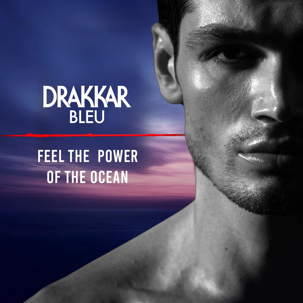 Guy Laroche Drakkar Bleu Eau de Parfum for Men, Aquatic Aromatic Fragrance