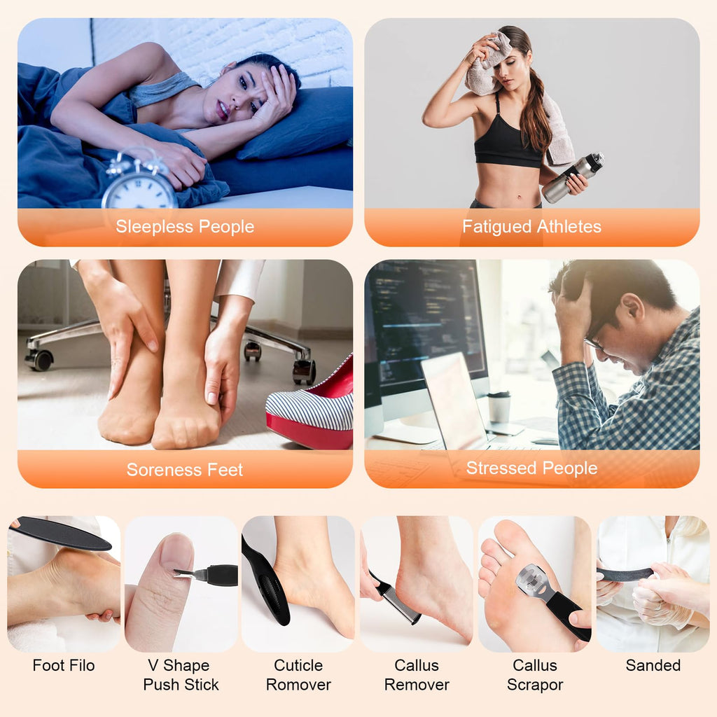 Collapsible Foot Spa Massager with Heat, Bubbles and Massage Rollers