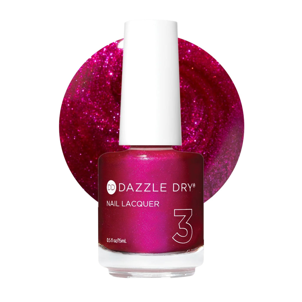 Dazzle Dry Nail Lacquer Step 3 – Kaleidoscope Metallic Fuchsia