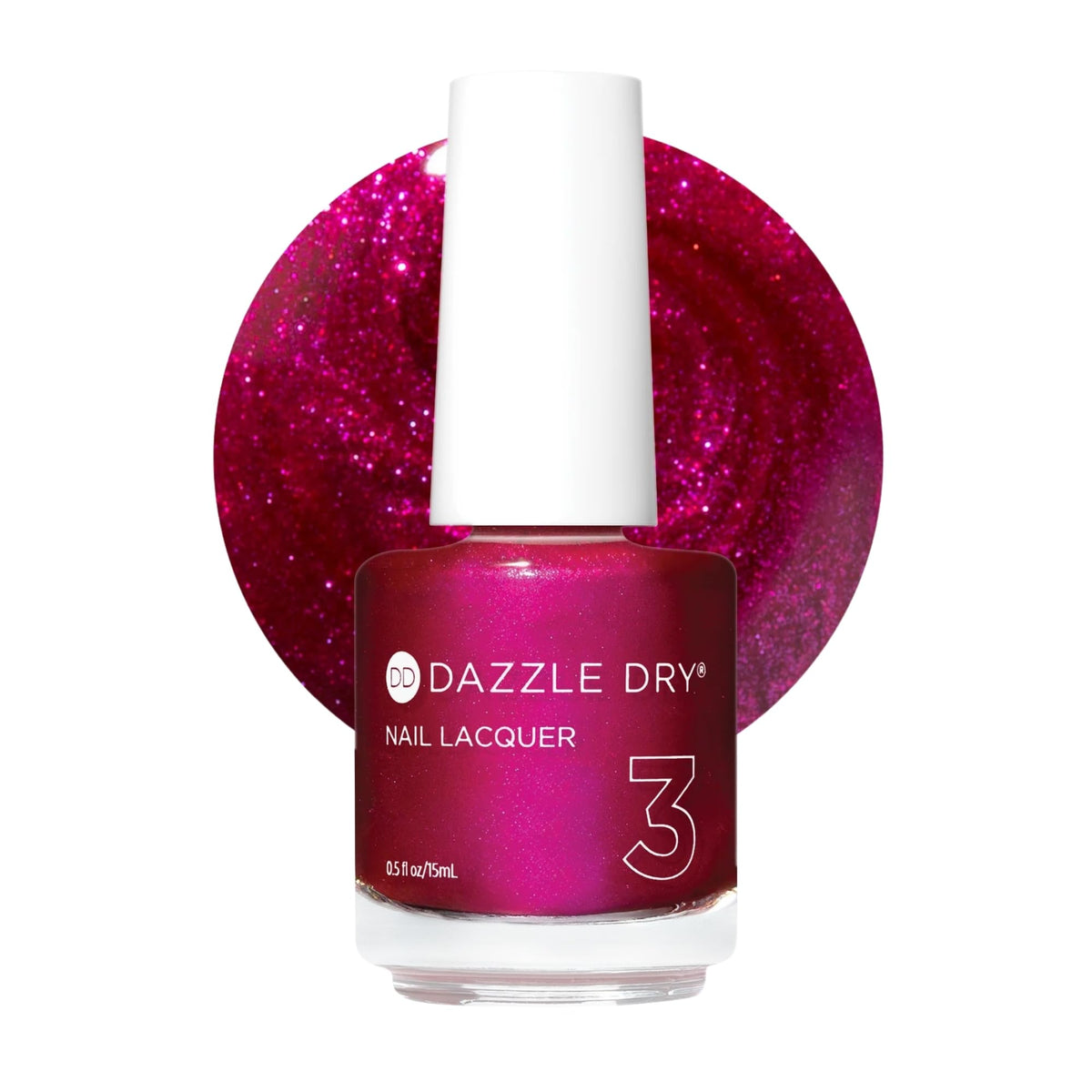 Dazzle Dry Nail Lacquer Step 3 – Kaleidoscope Metallic Fuchsia