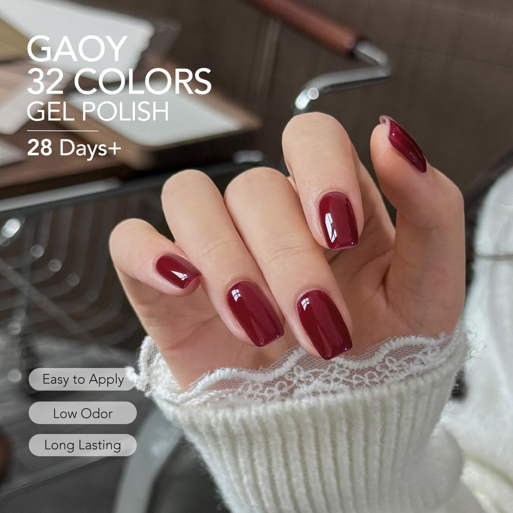 GAOY Gel Nail Polish Kit with UV LED Lamp