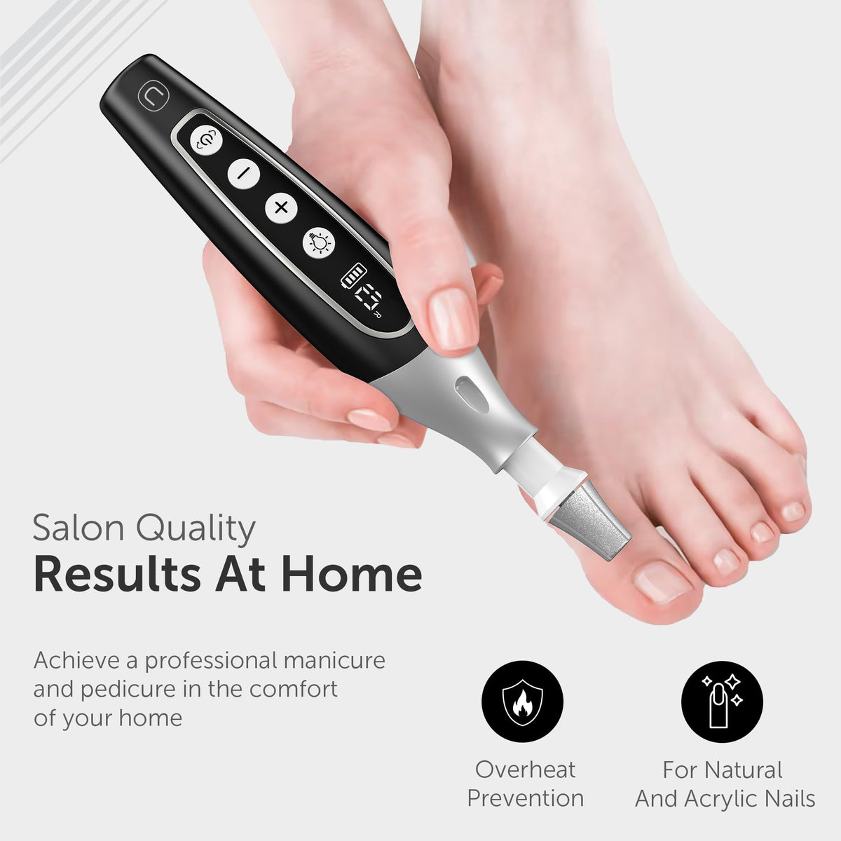 UTILYZE PediLux Pro Cordless Electric Manicure & Pedicure Kit