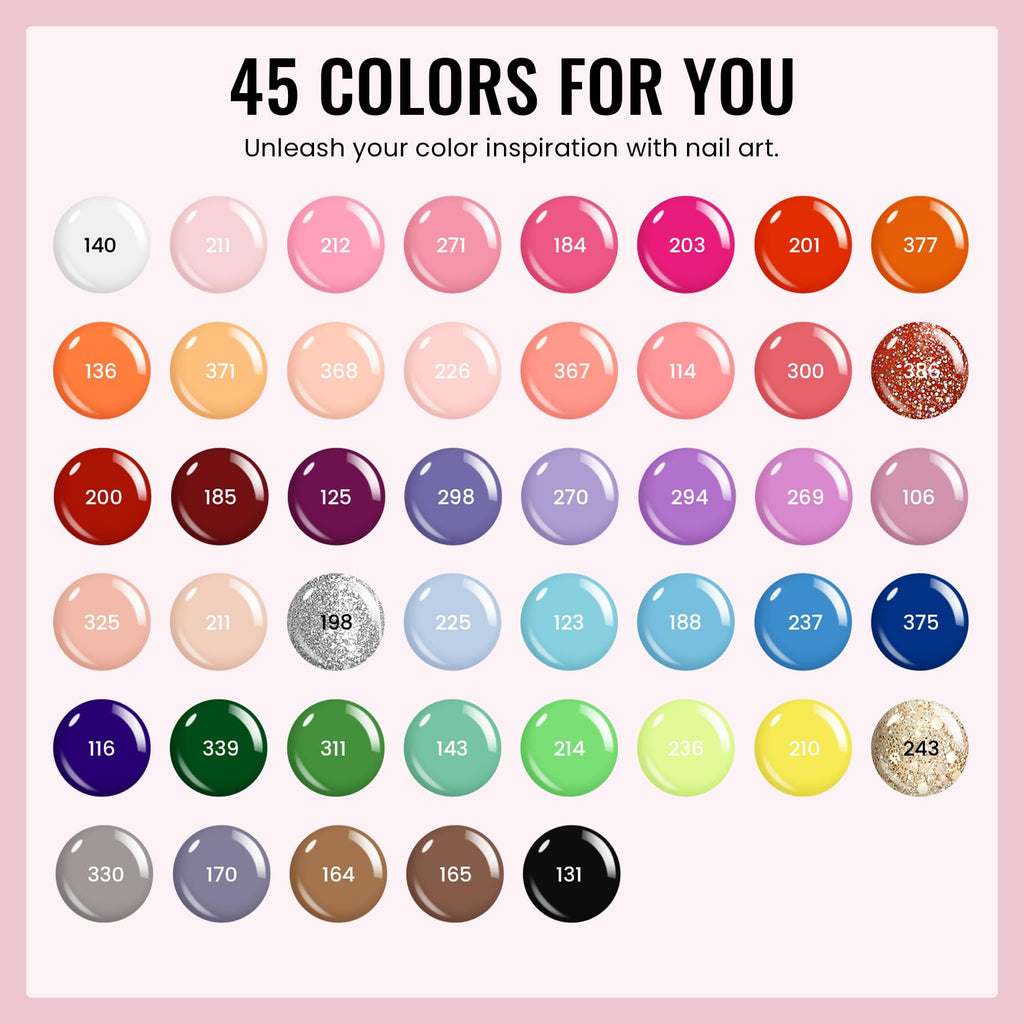 Phoenixy 68-Piece Gel Nail Polish Kit with UV/LED Lamp and Nail Drill