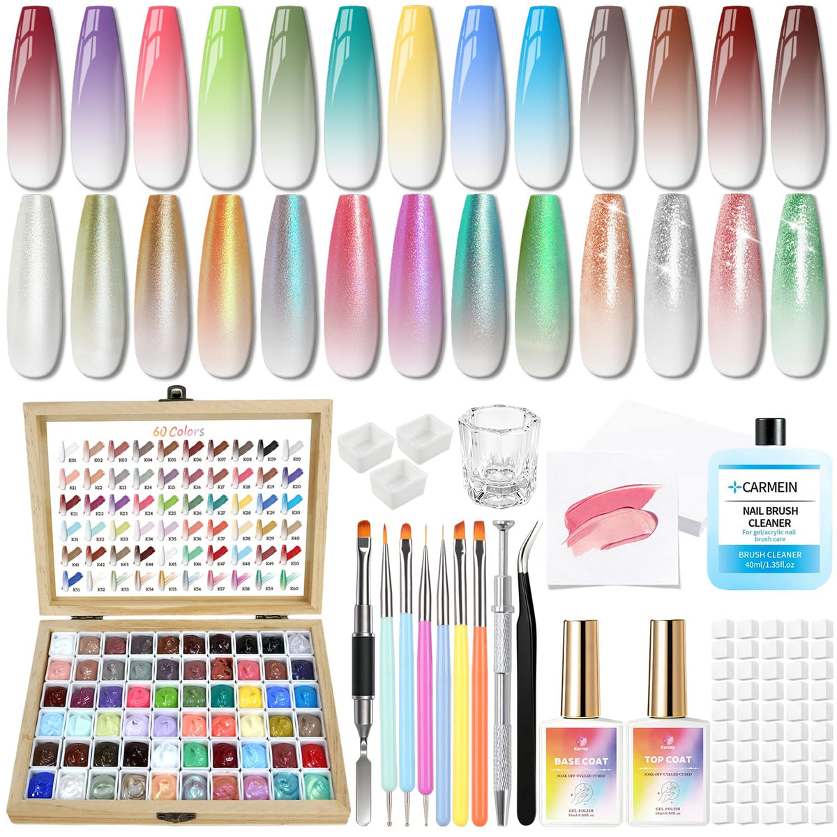 Sponge Pat Paint Gel Nail Polish for Ombre Nail Art