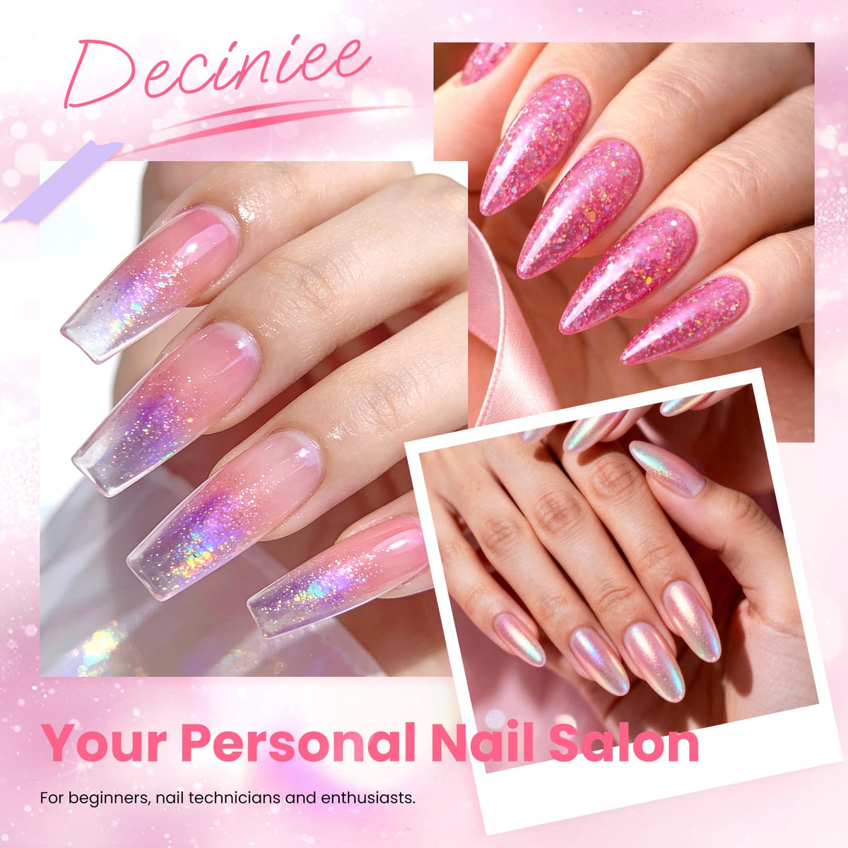 Acrylic Nail Kit for Beginners with Practice Finger, UV Light and Nail Art Tools