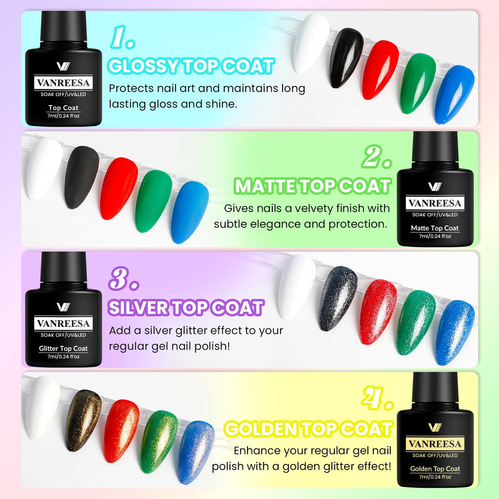 VANREESA Gel Nail Polish Set for Manicure and Nail Art
