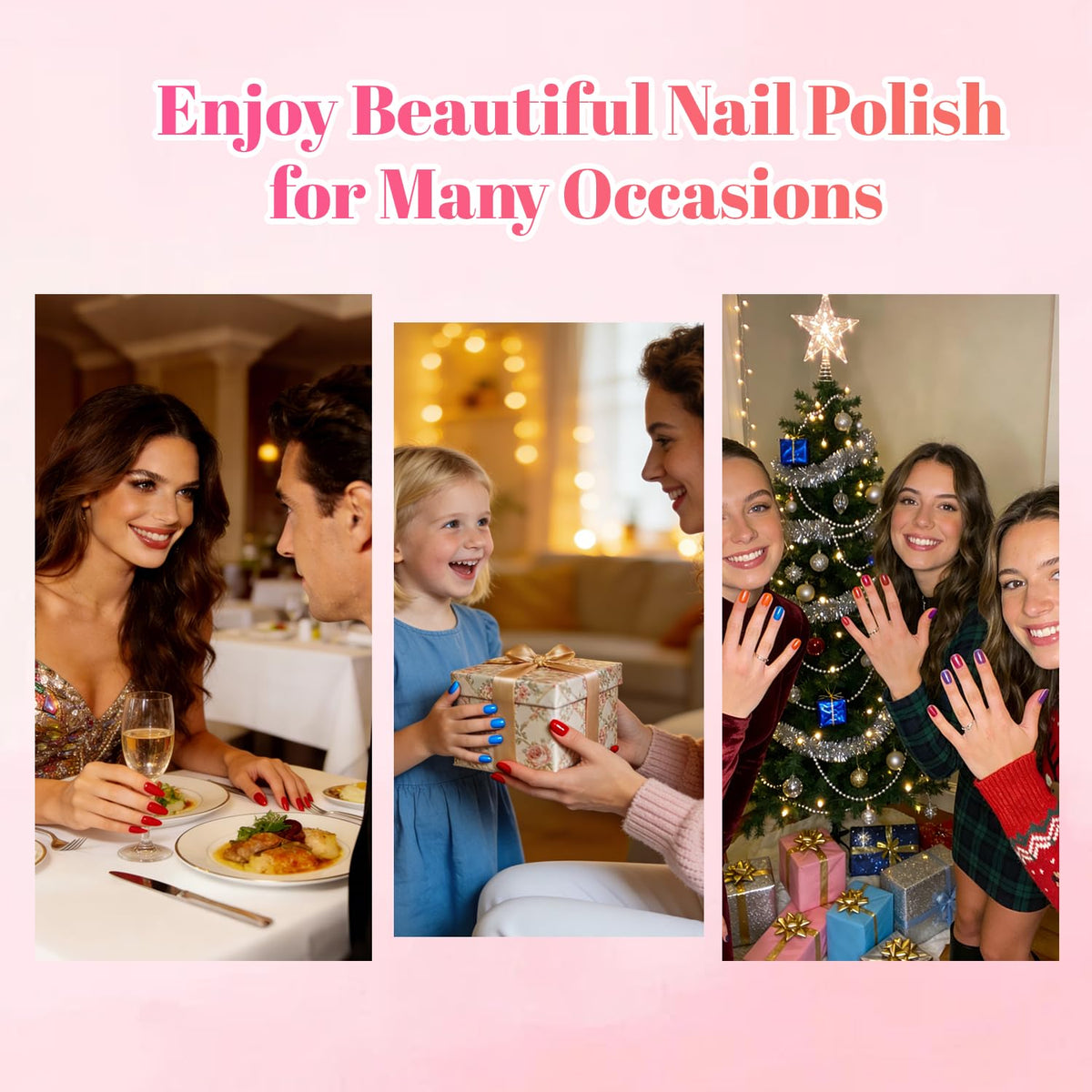 JODSONE 32-Color Quick-Dry Nail Polish Set with Base & Top Coats