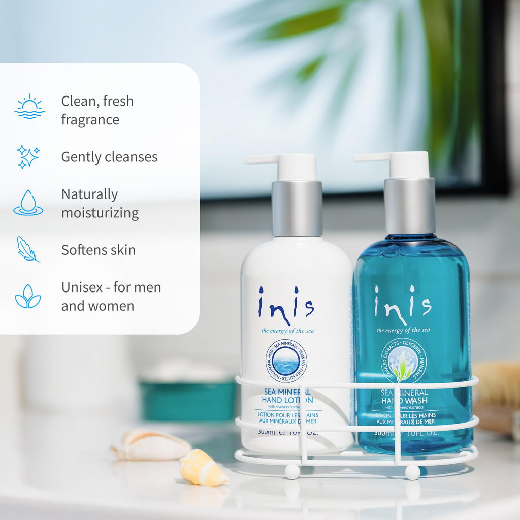 Inis Energy of the Sea Hand Wash and Lotion Set with Caddy