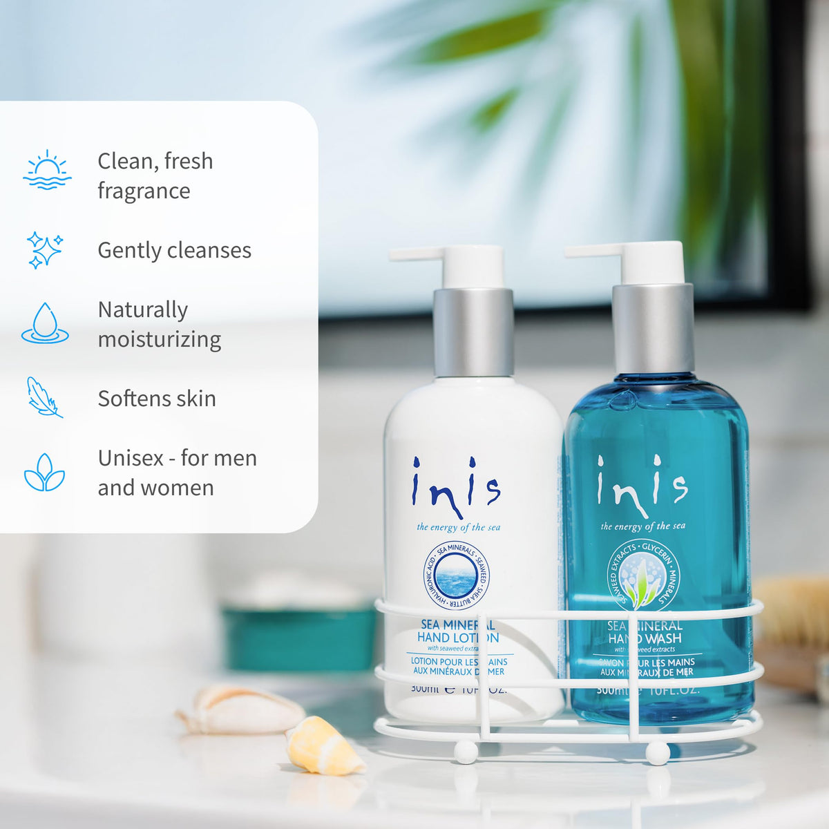 Inis Energy of the Sea Hand Wash and Lotion Set with Caddy