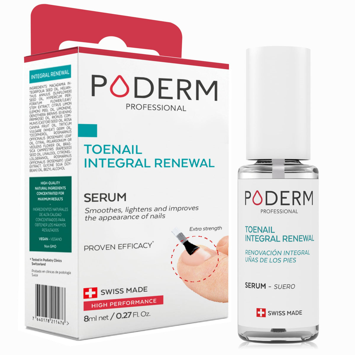 PODERM Toenail Integral Renewal Oil-Serum for Discolored and Damaged Nails