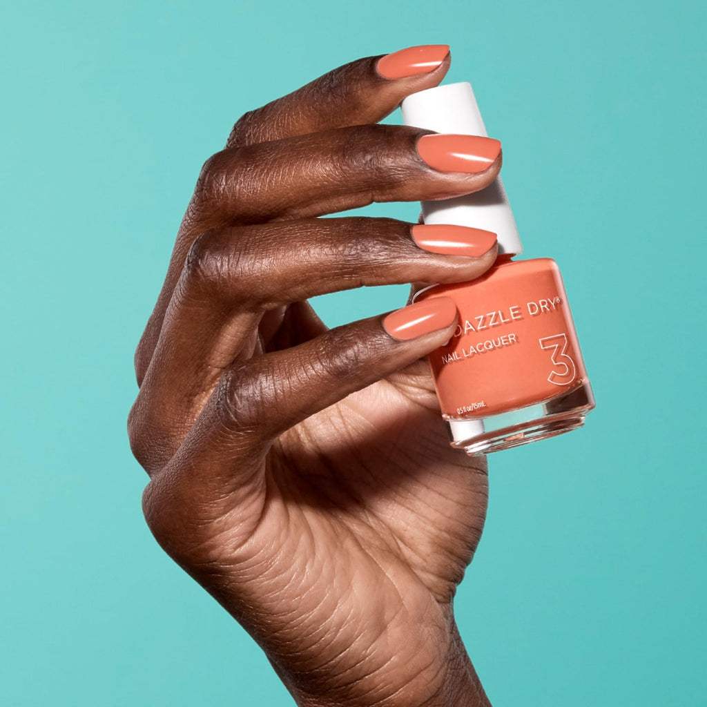 Dazzle Dry Nail Lacquer Step 3 – Round Trip Papaya Orange, 0.5 fl oz