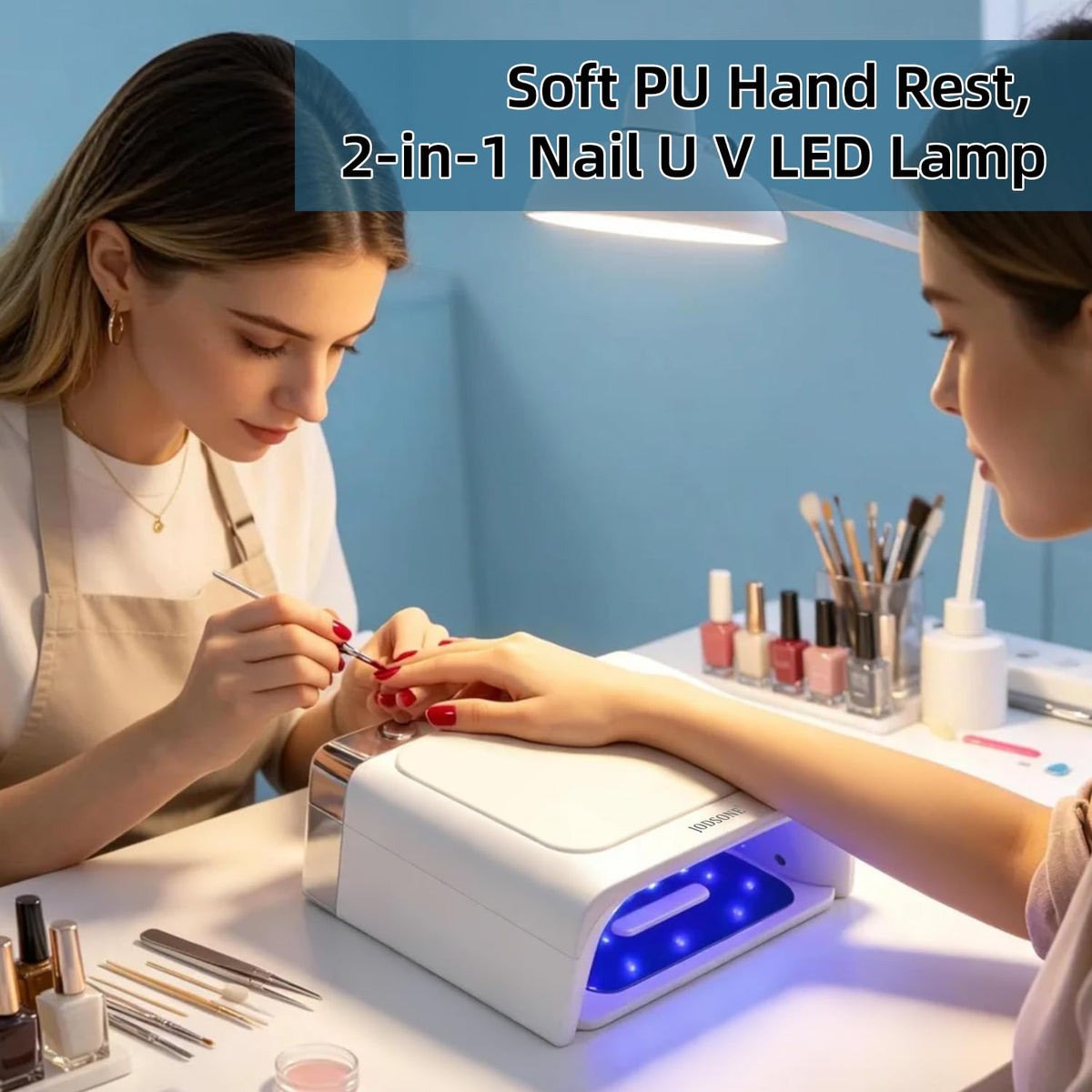 JODSONE UV LED Gel Nail Curing Lamp with Arm Rest
