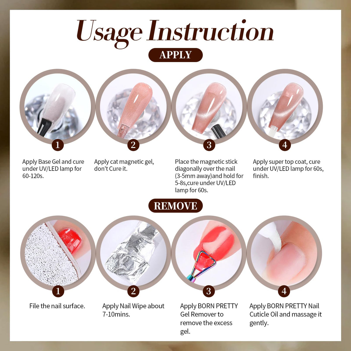 Born Pretty Magnetic Cat Eye Gel Nail Polish