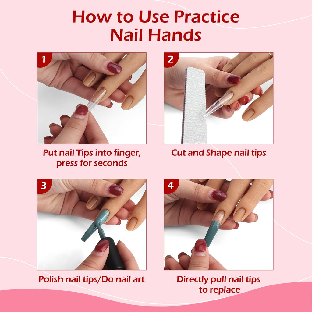 LIONVISON Silicone Nail Practice Hand