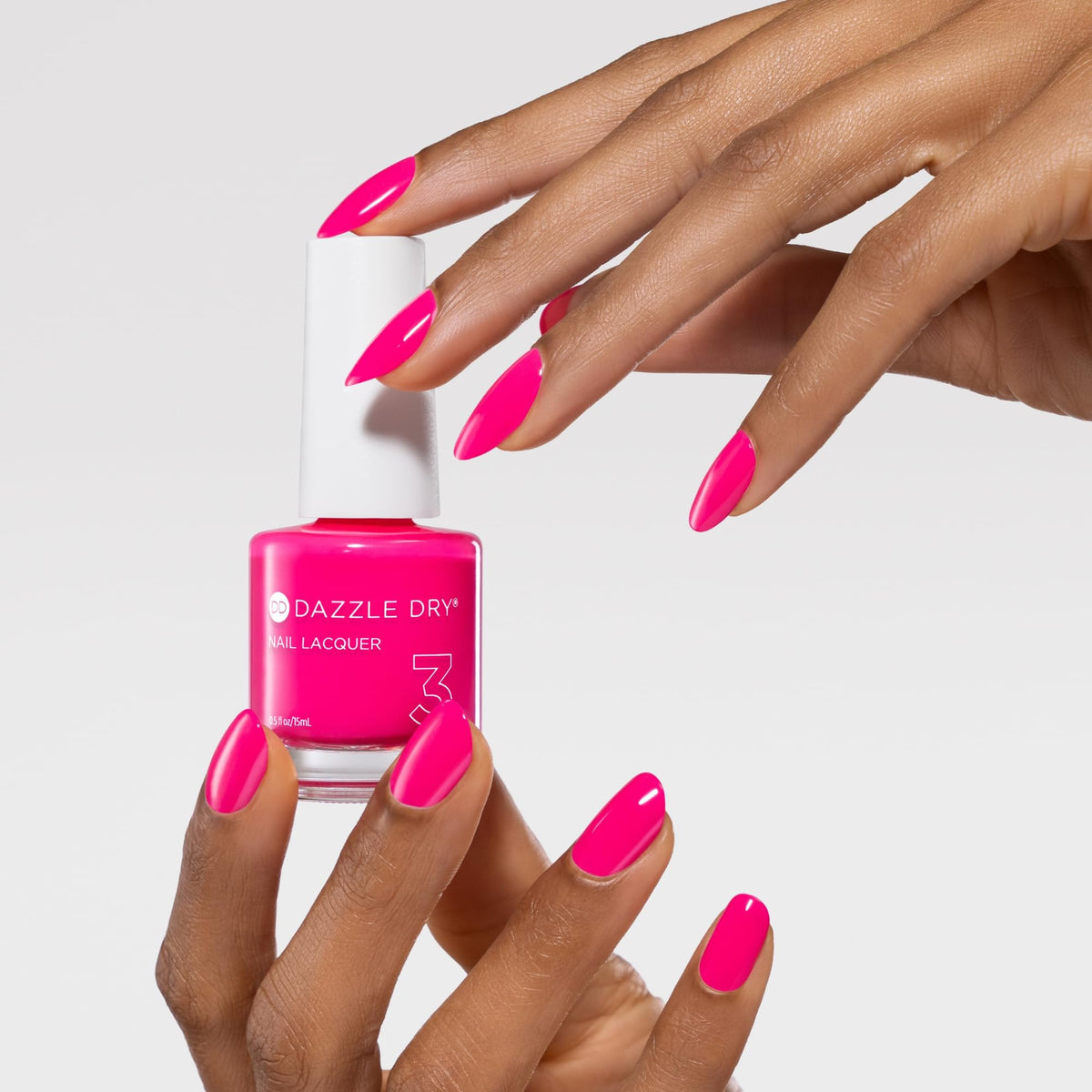 Dazzle Dry Nail Lacquer Step 3 – She's Electric Hot Pink, 0.5 fl oz