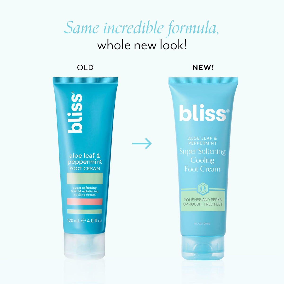 Bliss Aloe Leaf & Peppermint Exfoliating Foot Cream, 4 Fl Oz