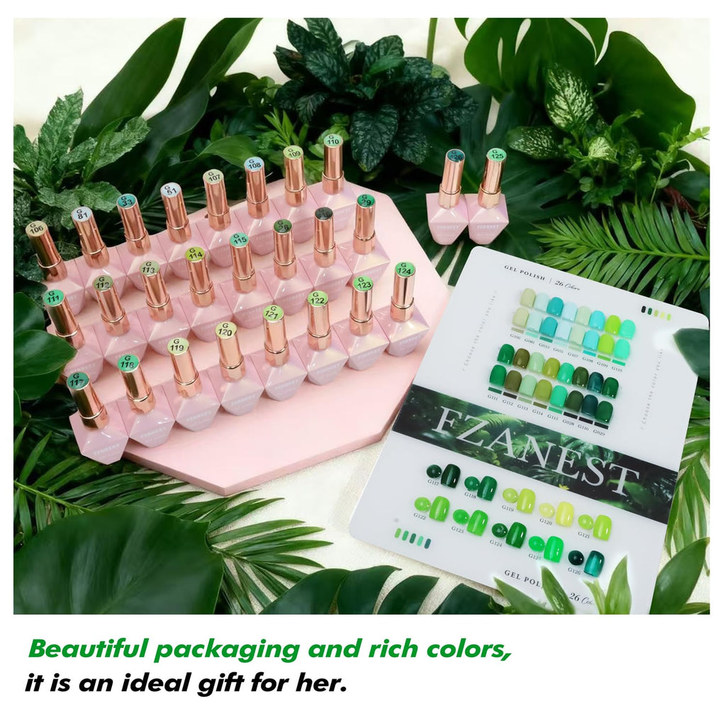 FZANEST HEMA-Free TPO-Free Gel Nail Polish Set with Base & Top Coats