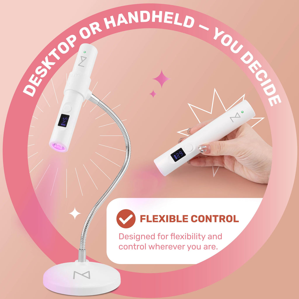 GlamCure GO Nail Flash Cure Lamp with Focus Beam Technology