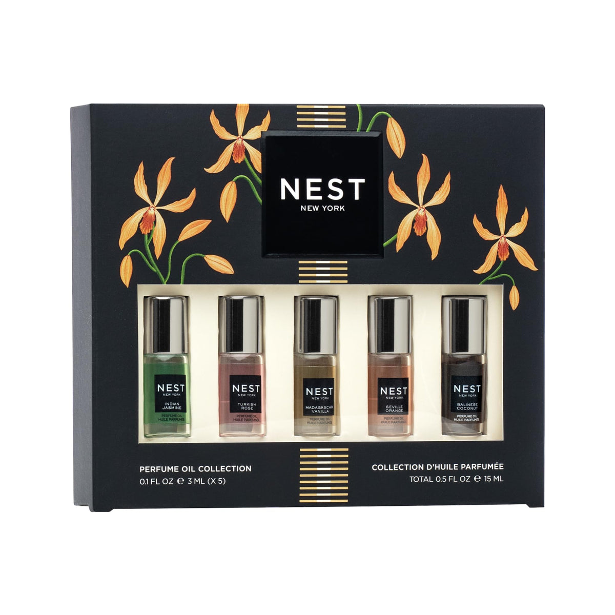 NEST New York Perfume Oil Discovery Set with 5 Rollerball Fragrances