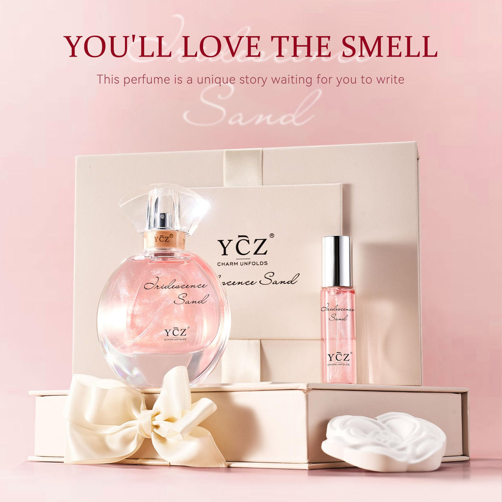 YCZ Women's Pink Quicksand Gold Eau de Parfum Gift Set