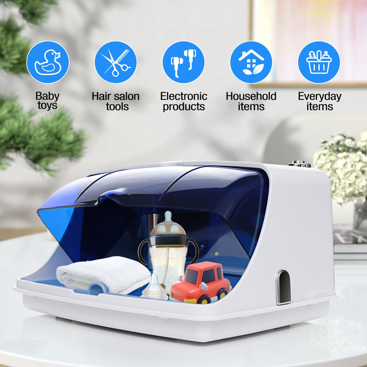 UV Sanitizer Box with 245nm UV Lamp for Phones and Beauty Tools