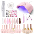 MelodySusie Gel Nail Polish Kit with UV Lamp, Builder Gel, Base and Top Coat
