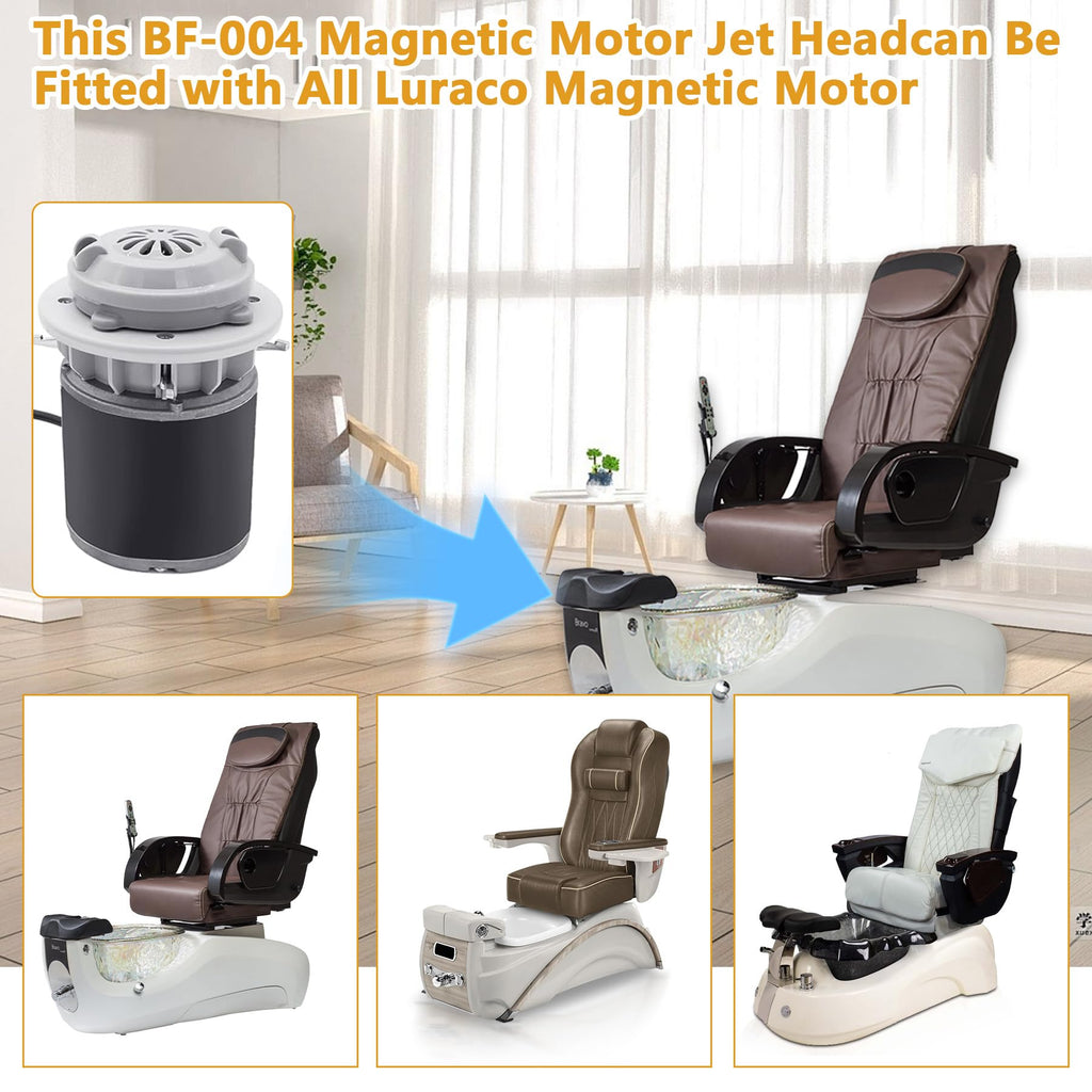 BF-004 Pipeless Magnetic Jet Head Motor for LURACO Pedicure Spa Chair