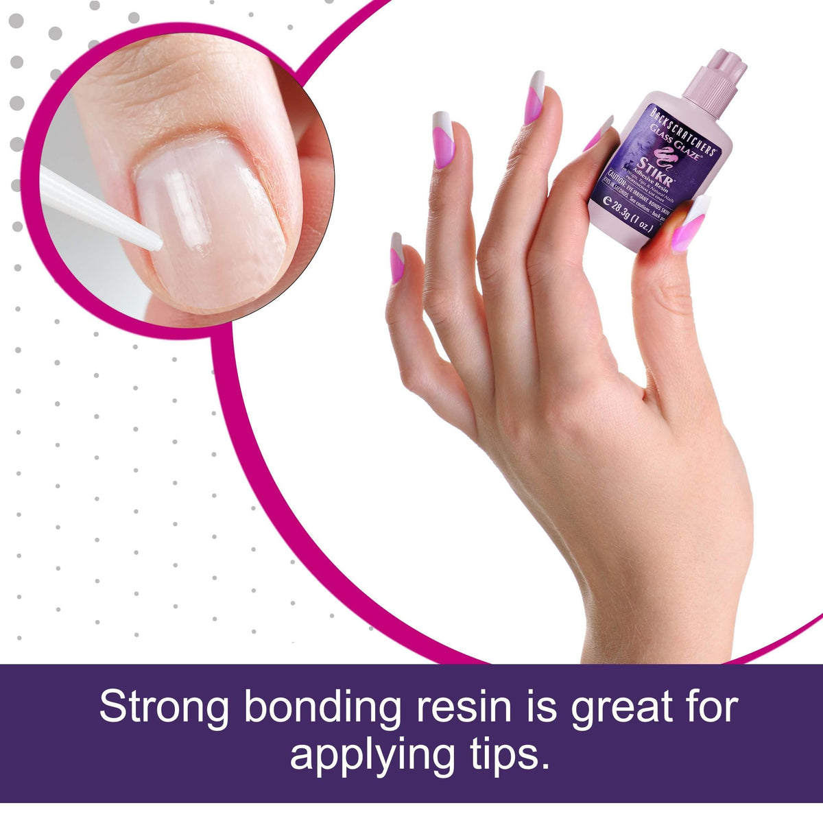 Backscratchers Glass Glaze Stikr Nail Adhesive Resin