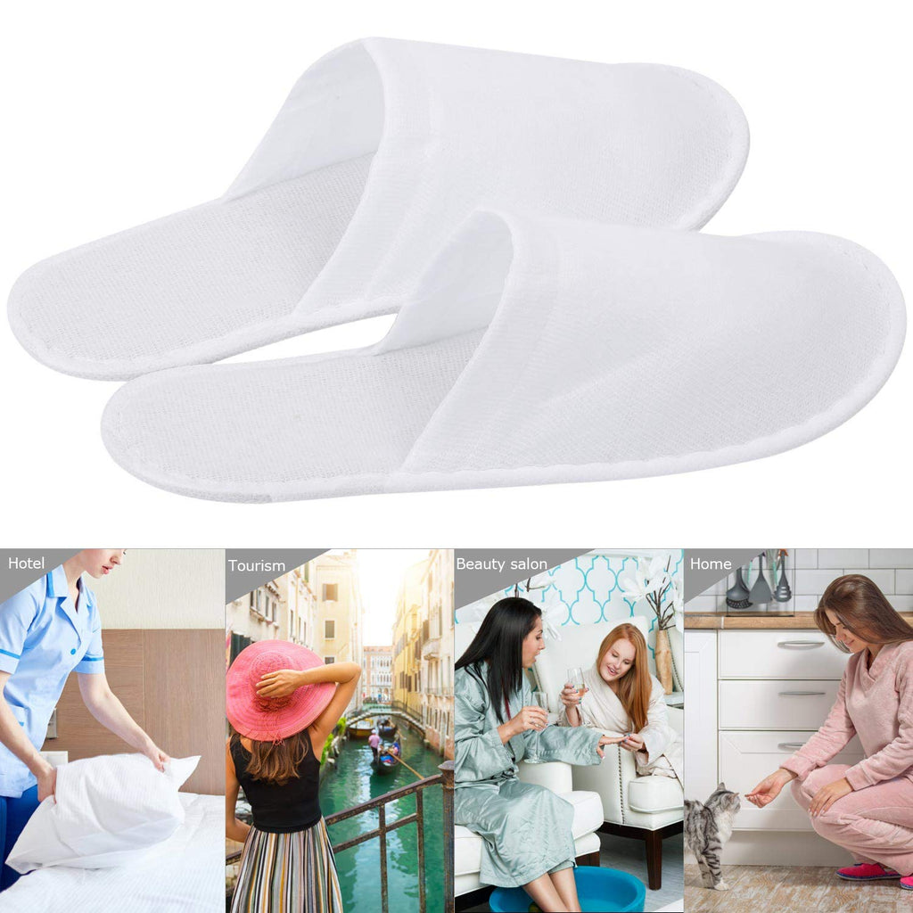 Tbestmax 24 Pairs Disposable Closed-Toe Spa Slippers
