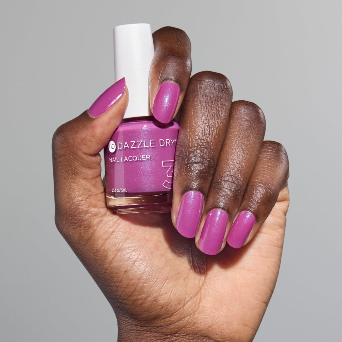 Dazzle Dry Nail Lacquer Step 3 – Mulberry, Purply Pink Shimmer, 0.5 fl oz