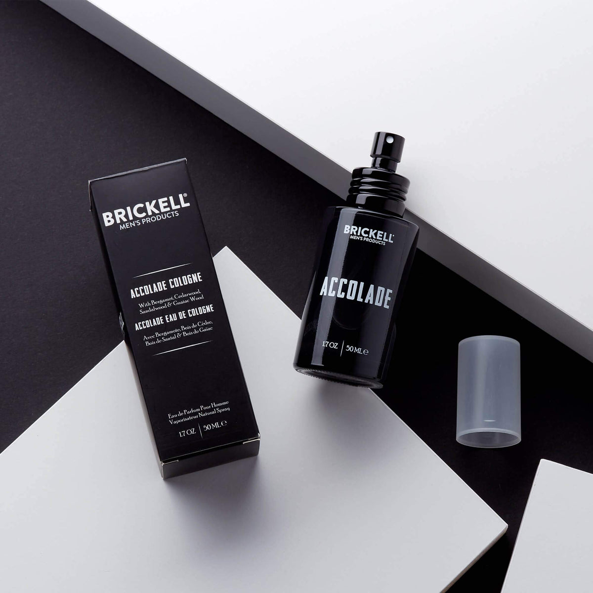 Brickell Men's Accolade Cologne with Bergamot, Cedarwood & Sandalwood, 1.7 oz