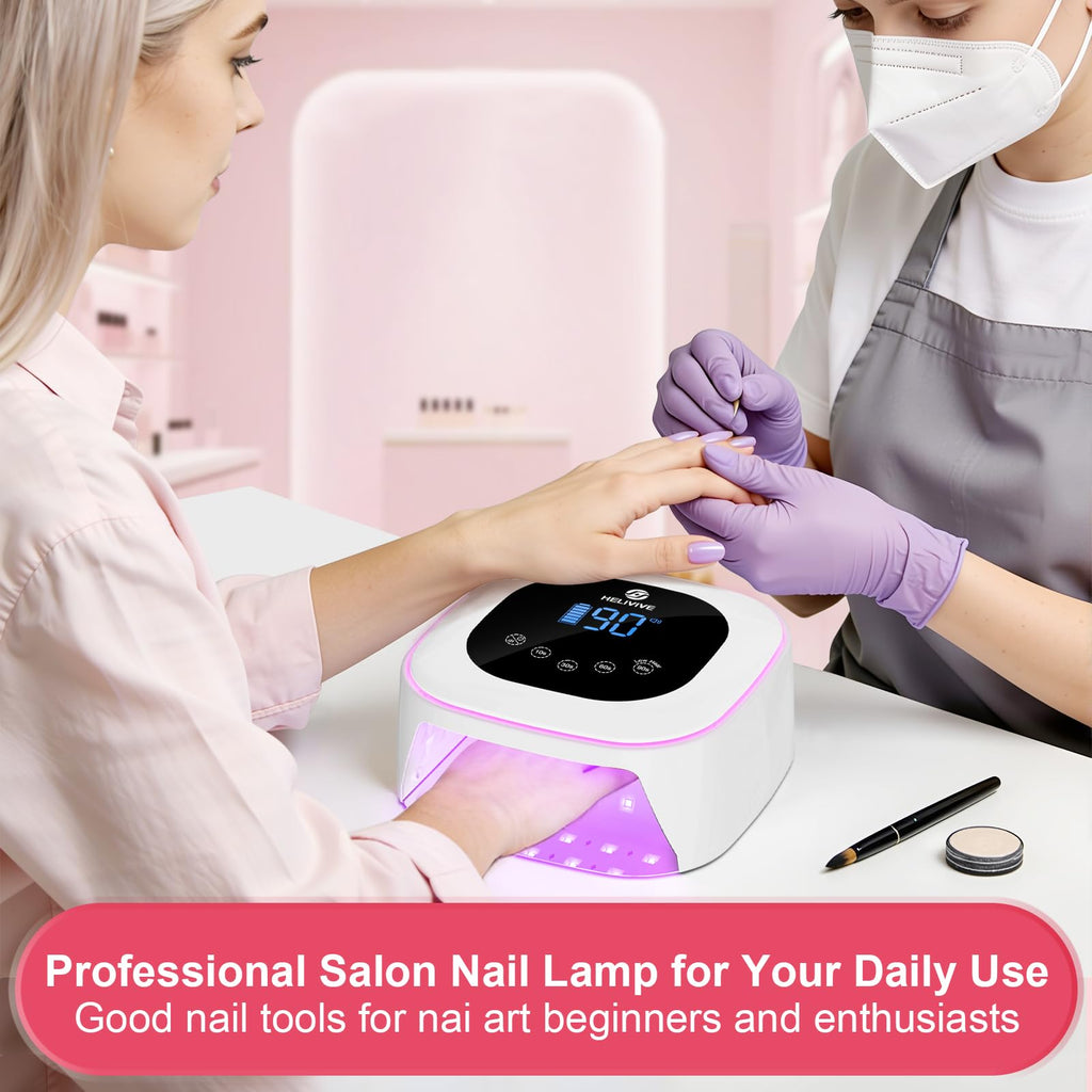 Cordless 80W UV LED Nail Lamp, Rechargeable Gel Nail Dryer