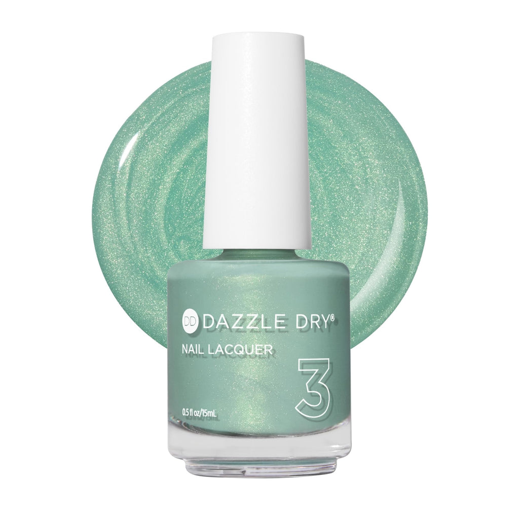 Dazzle Dry Nail Lacquer Step 3 – In Season Seafoam Green Shimmer, 0.5 fl oz